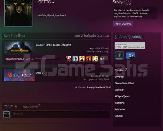 CSGO PRIME | RANK ACIK | YESIL FAKTOR MAGAZA TR