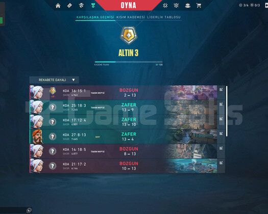 Gold 3 Hesap