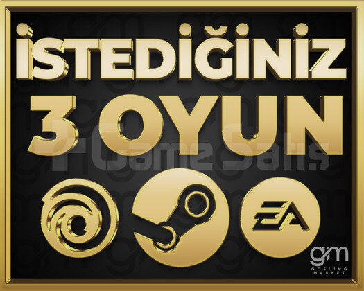 İSTEDİĞİNİZ 3 OYUN + SINIRSIZ GARANTİ & DESTEK