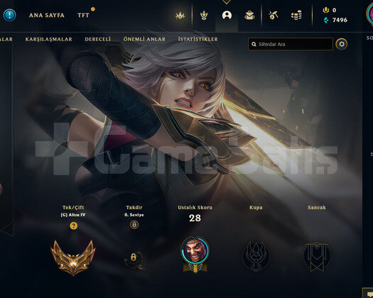 TR Gold 4 | 5 Kostüm - 28 Hero | LoL Hesap