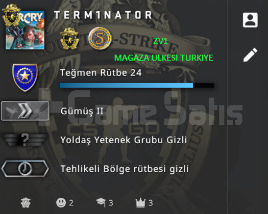 CSGO PRIME | RANK ACIK | YESIL FAKTOR MAGAZA TR