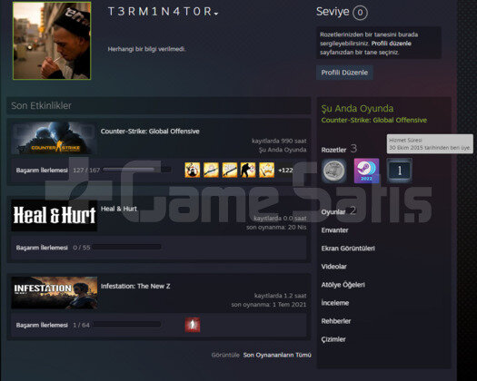 CSGO PRIME | RANK ACIK | YESIL FAKTOR MAGAZA TR