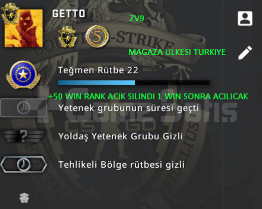 CSGO PRIME | RANK ACIK | YESIL FAKTOR MAGAZA TR