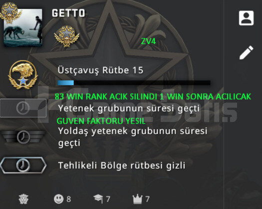 CSGO PRIME | RANK ACIK | YESIL FAKTOR + MADALYA