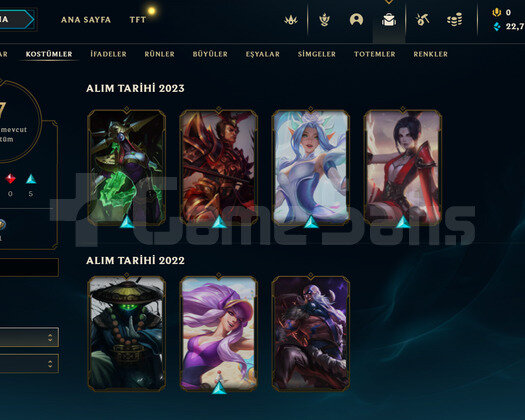 TR Silver 4 | 7 Kostüm - 22K Mö | LoL Hesap