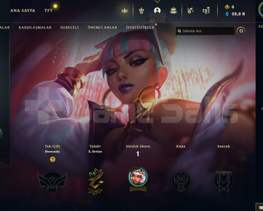 TR Unranked | 2 Kostüm - 28K Mö | LoL Hesap