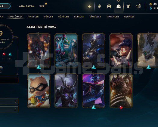 TR Unranked | 9 Kostüm - 27 Hero | LoL Hesap
