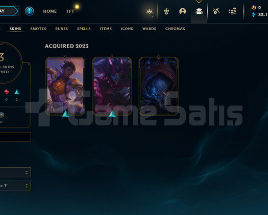 EUW Unranked | 3 Kostüm - 32K Mö | LoL Hesap