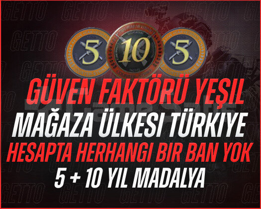 10 + 5 YIL TECRÜBE JETONLU MAĞAZA TR CSGO HESAP