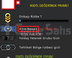 FORZA 5 Lİ YEŞİL FAKTÖR TÜRK HESABI