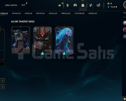 PLAT 4 LOL HESABI 11K MAVİ ÖZ VAR MAİL DEVREDİLECE