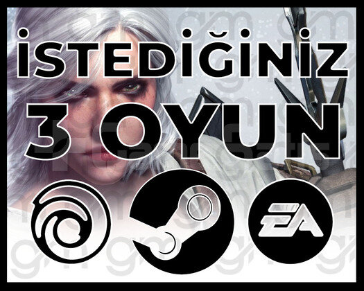 İSTEDİĞİNİZ 3 OYUN + SINIRSIZ GARANTİ & DESTEK