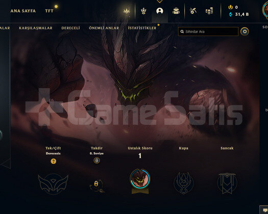 TR Unranked | 20 Hero - 31K Mö | LoL Hesap