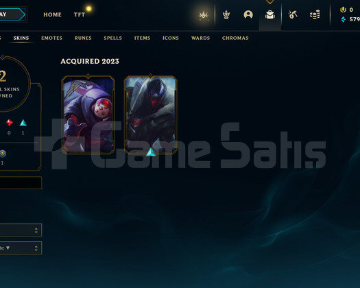 EUW Unranked | 2 Kostüm - 25 Hero | LoL Hesap