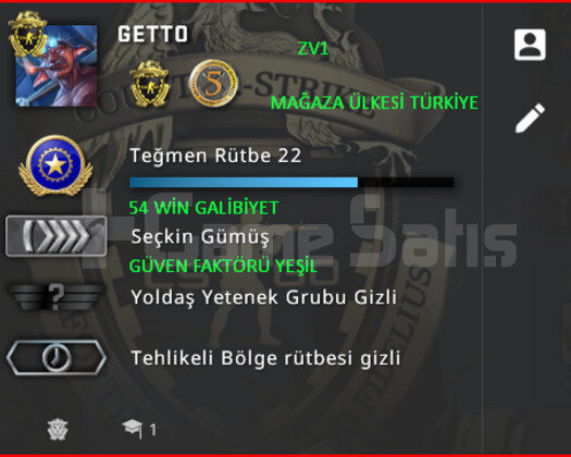 CSGO PRIME | RANK ACIK | YESIL FAKTOR MAGAZA TR