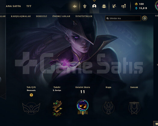 TR Unranked | 3 Kostüm - 15K Mö | LoL Hesap