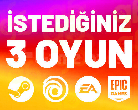 İstediğiniz 3 Oyun +Garanti