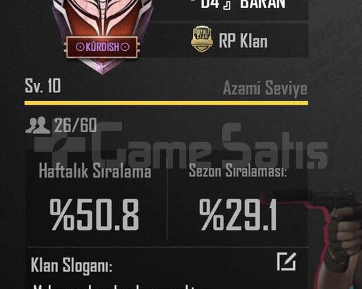 10 SEVİYE KLAN / ANINDA TESLİMAT