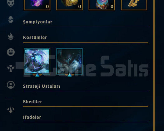 TR Unranked | 3 Kostüm - 19K Mö | LoL Hesap