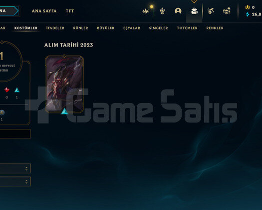 TR Flex Gold 2 | 1 Kostüm - 26K Mö | LoL Hesap