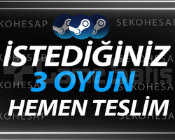 İSTEDİĞİNİZ 3 OYUN + ÖMÜR BOYU GARANTİ
