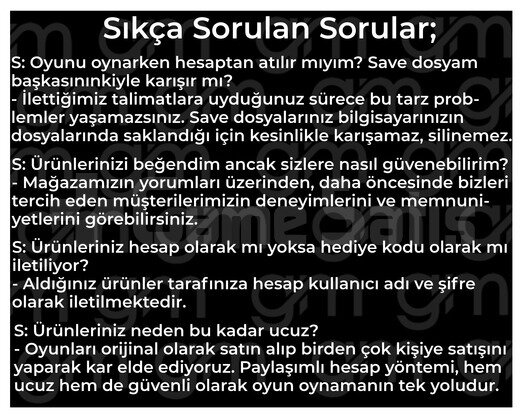 İSTEDİĞİNİZ 3 OYUN + SINIRSIZ GARANTİ & DESTEK