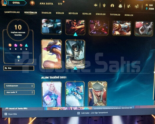 Lol 40+ level 10 kostümlü hesap