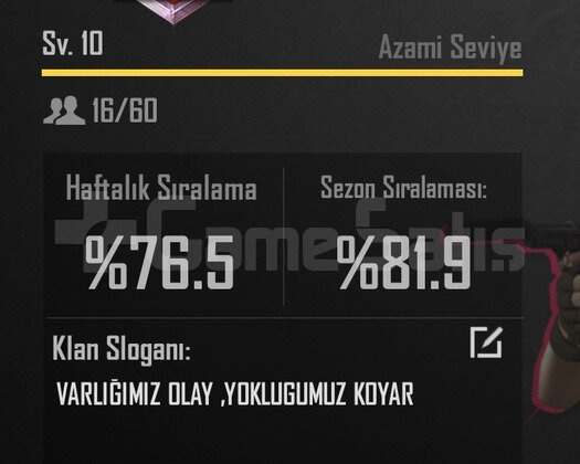 10 SEVİYE KLAN/ İSİM DEĞİŞME AKTİF/ ANINDA TESLİM