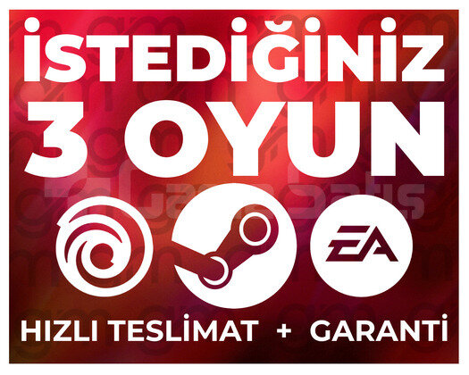 İSTEDİĞİNİZ 3 OYUN + SINIRSIZ GARANTİ & DESTEK