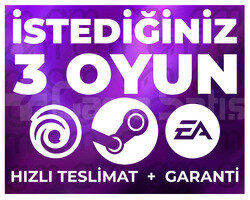 İSTEDİĞİNİZ 3 OYUN + SINIRSIZ GARANTİ & DESTEK