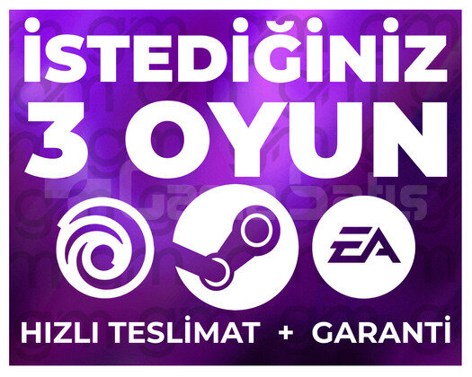 İSTEDİĞİNİZ 3 OYUN + SINIRSIZ GARANTİ & DESTEK
