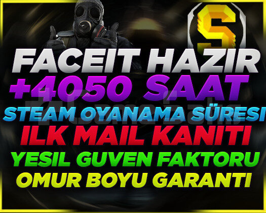 FACEİT HAZIR |4050+ SAAT| +İLK MAİL & GARANTİ