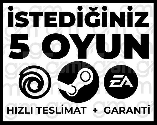 İSTEDİĞİNİZ 5 OYUN + SINIRSIZ GARANTİ & DESTEK