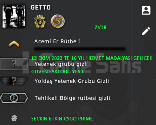 2 MADALYA | CSGO PRIME | MAGAZA TR YESIL FAKTOR