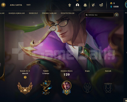 TR GOLD 3 - 75 HERO 32 KOSTÜM LOL HESAP