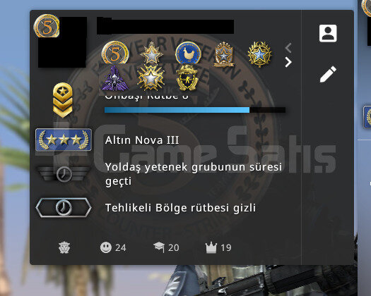 CS 2 ERİŞİM DAVETLİ & 8 MADALYALI & 11 LEVEL STEAM