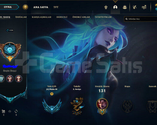 TR Plat Elo 50+ Skinli Dolu Hesap