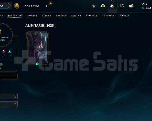 EUW Gold 4 | 1 Kostüm - 25K Mö | LoL Hesap