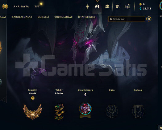 EUW Gold 4 | 1 Kostüm - 25K Mö | LoL Hesap