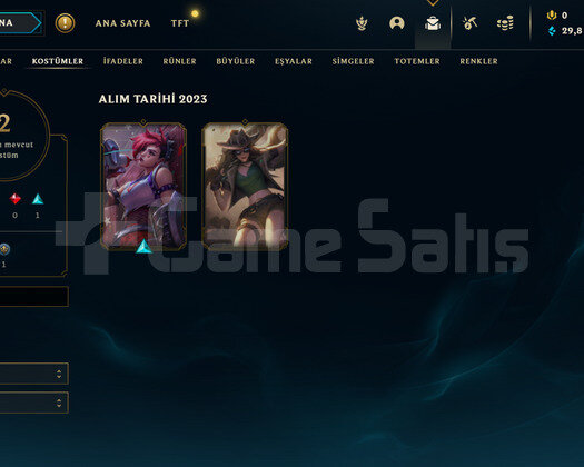 TR Gold 1 | 4 Kostüm - 26 Hero | LoL Hesap