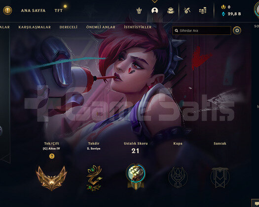 TR Gold 1 | 4 Kostüm - 26 Hero | LoL Hesap