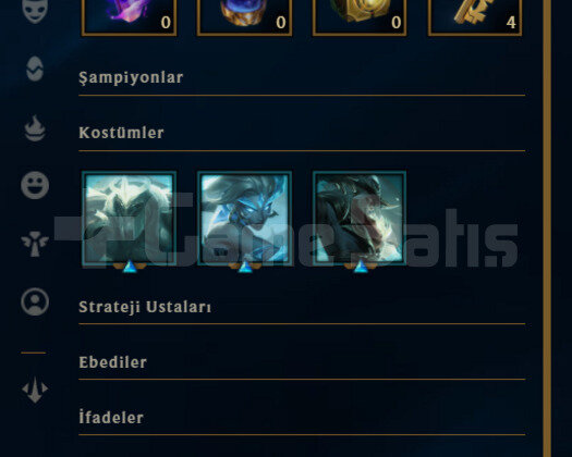 TR Gold 2 | 3 Kostüm - 60K Mö | LoL Hesap