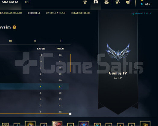 TR SİLVER4 67LP 67WR SEZON11 HESABI