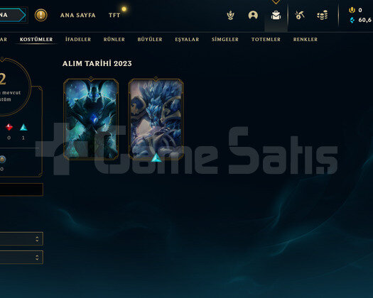 TR Gold 4 | 2 Kostüm - 60K Mö | LoL Hesap