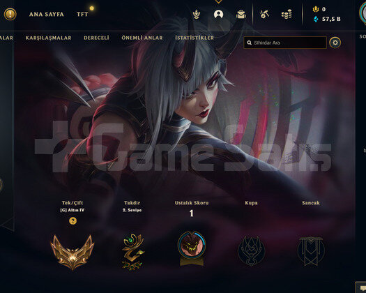 TR Gold 4 | 3 Kostüm - 57K Mö | LoL Hesap