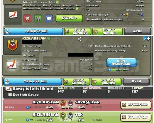 10.5 LEVEL TÜRKÇE KLAN BAŞKENT 6 HEMEN TESLİM