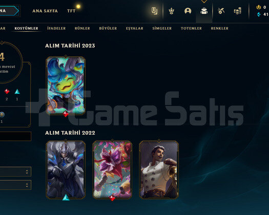 TR Unranked | 4 Kostüm - 20 Hero | LoL Hesap