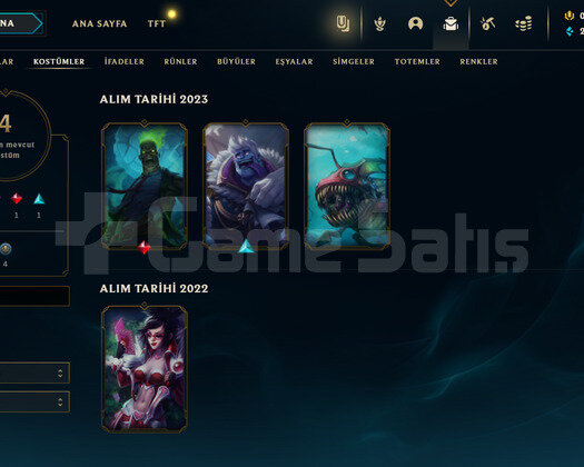 TR Unranked | 4 Kostüm - 24 Hero | LoL Hesap