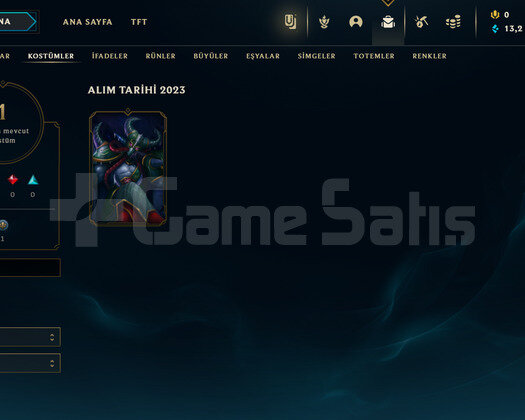 TR Unranked | 1 Kostüm - 13K Mö | LoL Hesap