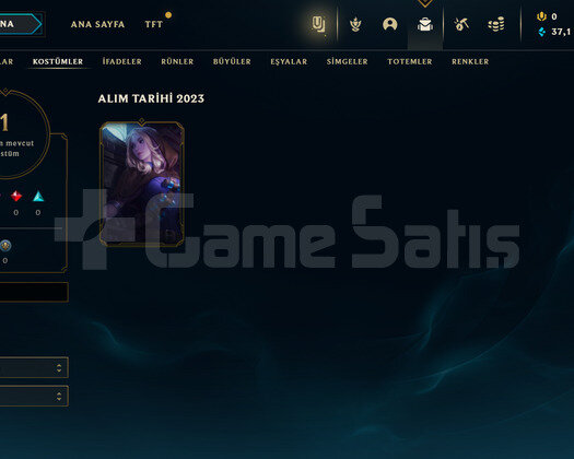 TR Unranked | 1 Kostüm - 37K Mö | LoL Hesap